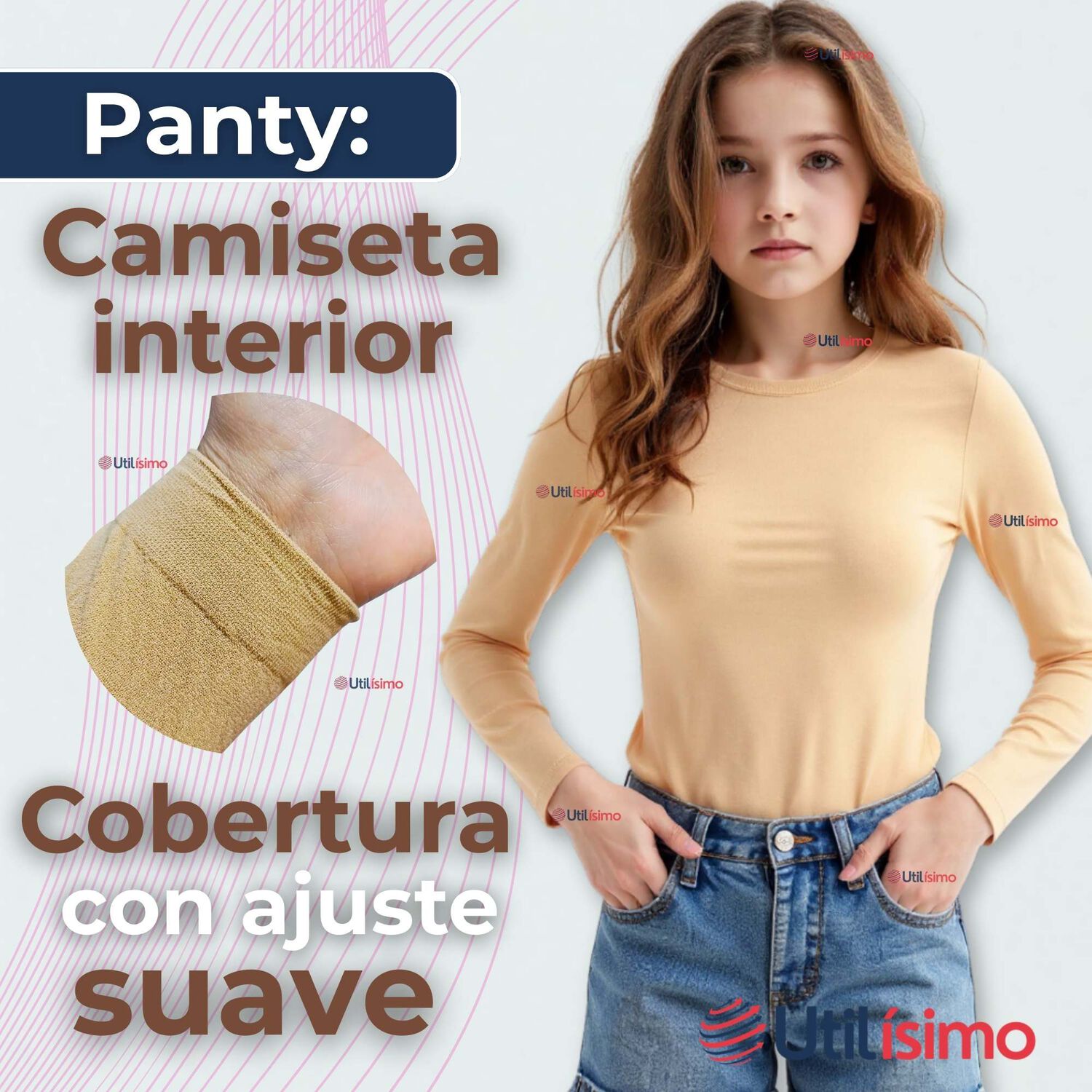 Pack 3 Camiseta El&aacute;stica Transpirable Manga Larga Nylon Segunda Piel image number 4.0
