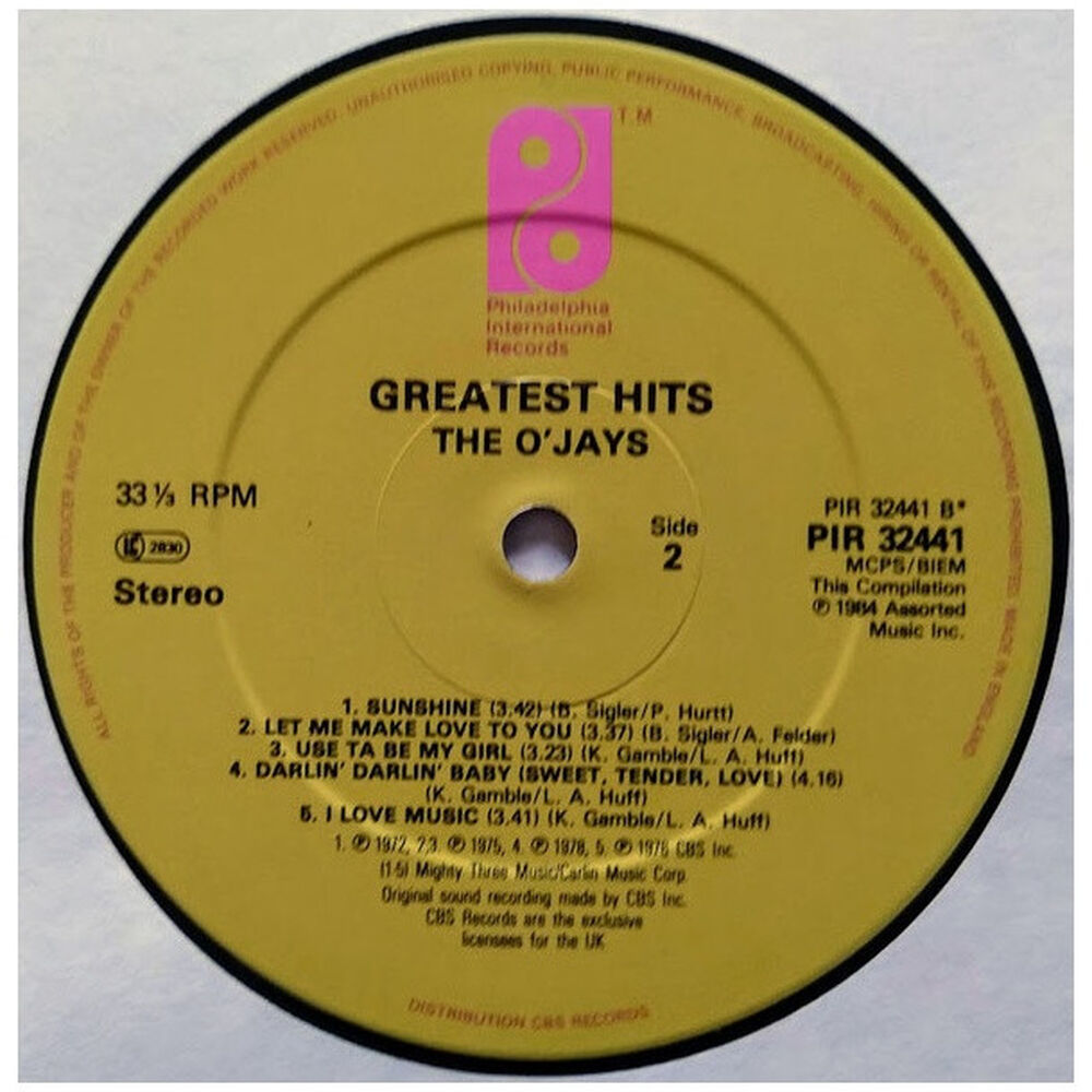 The O'jays - Greatest Hits | Vinilo Usado image number 3.0