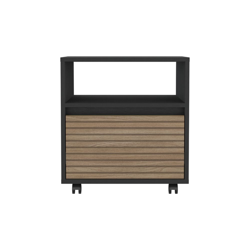 Velador Con Ruedas 1 Cajon Fm-018n - Negro image number 3.0