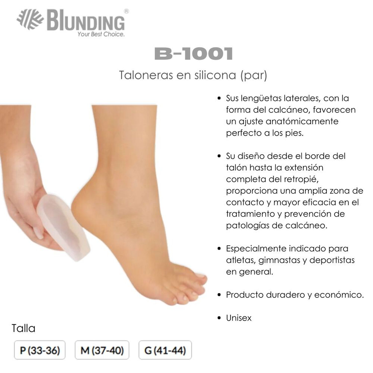 Taloneras En Silicona Talla M (par)-blunding image number 1.0