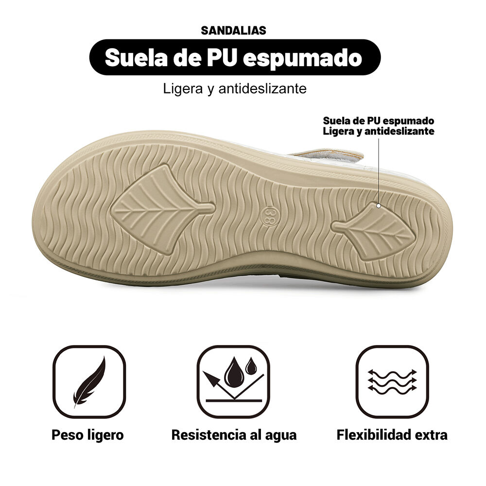 Sandalia Casual Vintage Velcro Soft Mujer Weide Js79 image number 8.0