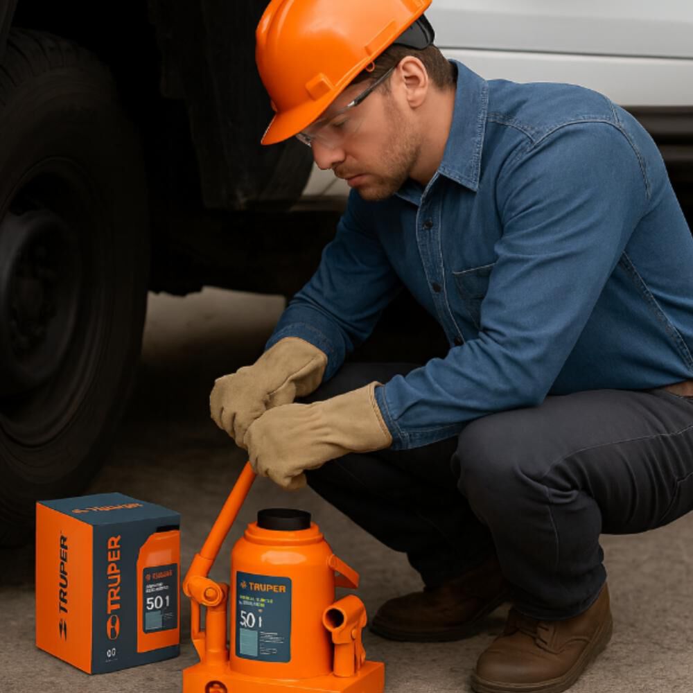 Gata Hidraulica 50 Tn Tipo Botella Truper Gat-50 image number 3.0