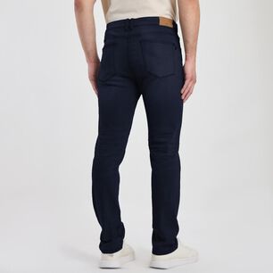 Jeans Tiro Medio Regular Slim Hombre Az Black