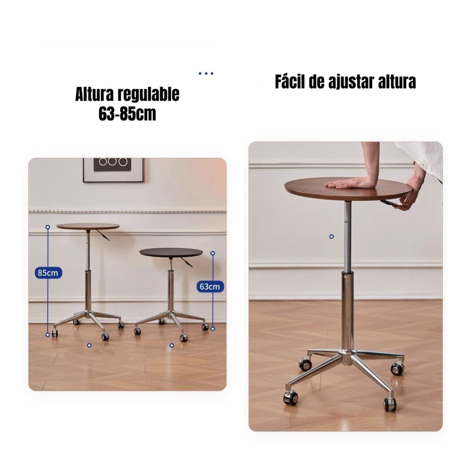 Mesa Lateral Auxiliar Centro Regulable 63-85cm Side Caf&eacute; image number 7.0