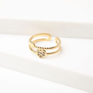 Anillo 19v69 Dorado Mujer Str305