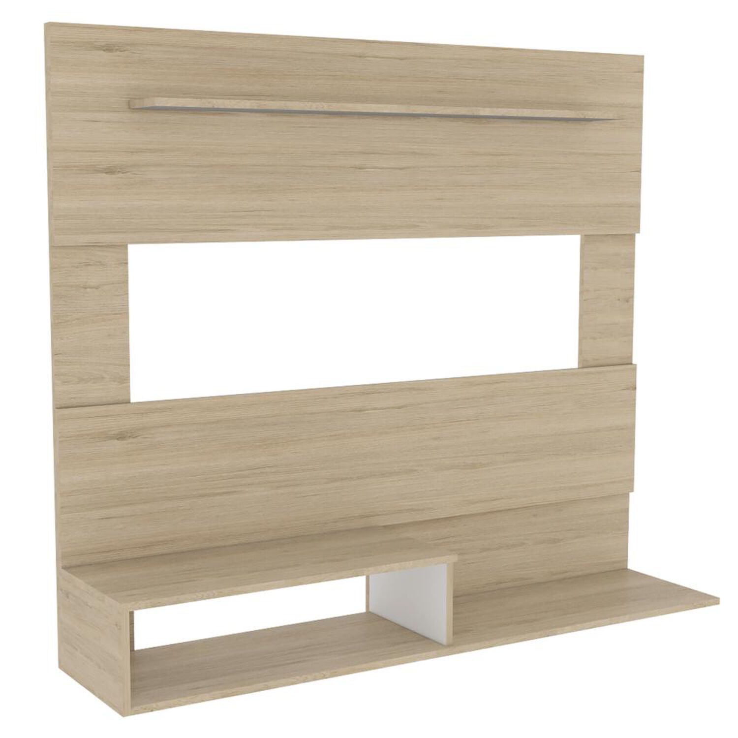 Panel Tv55 + Arrimo + Mesa De Centro Beijing - Rovere / Blanco Tuhome image number 3.0