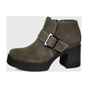 Zapato Cuero Francesca Gris