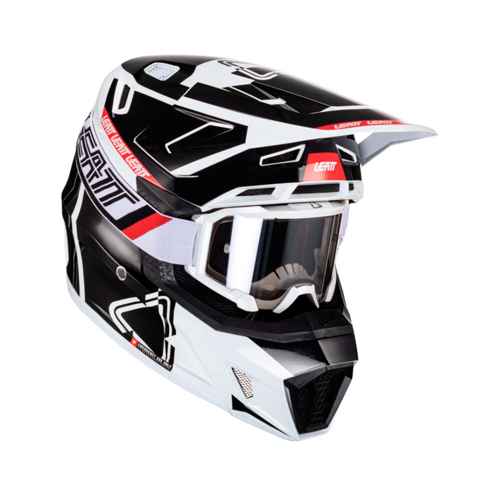 Kit Leatt Casco Con Antiparra Moto 7.5 V24 Negro Blanco Xxl image number 1.0
