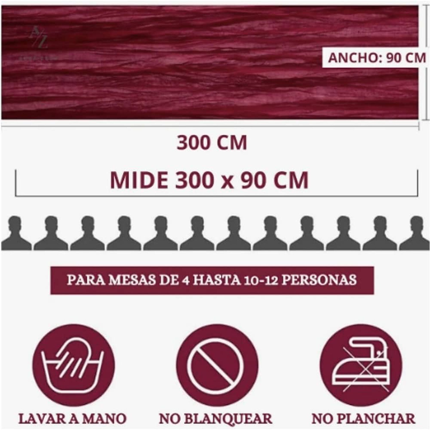 Camino De Mesa Gasa Rectangular Mantel 300 X 90 Cm image number 2.0