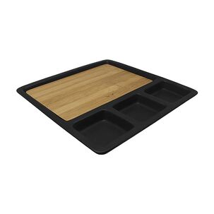 Tabla Aperitivo Madera Ceramica Demontable Wayu M 25x11 Cm