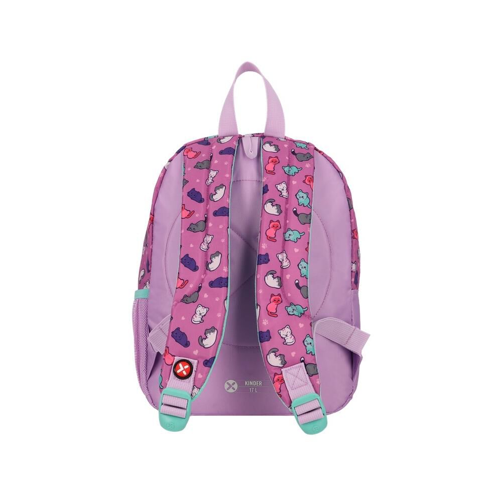 Mochila Xtrem Kinder 6xt Gatos Morado image number 2.0