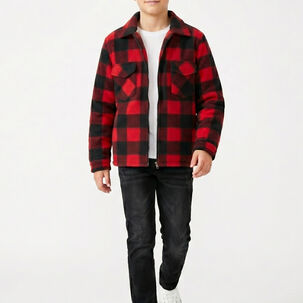 Camisa Ni&ntilde;o Polar Cuadros Tipo Le Ador Invierno