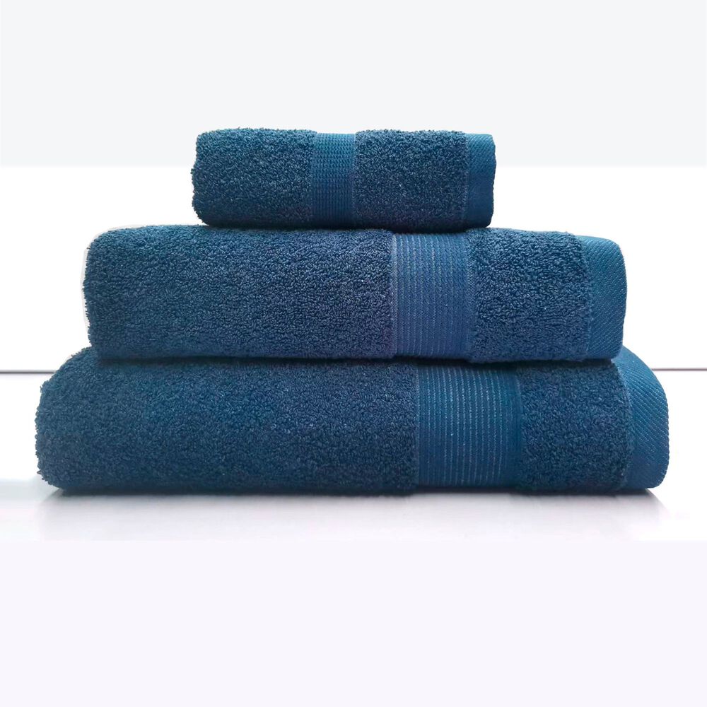 Juego Toalla Andes 3 Piezas Lisa Azul image number 0.0