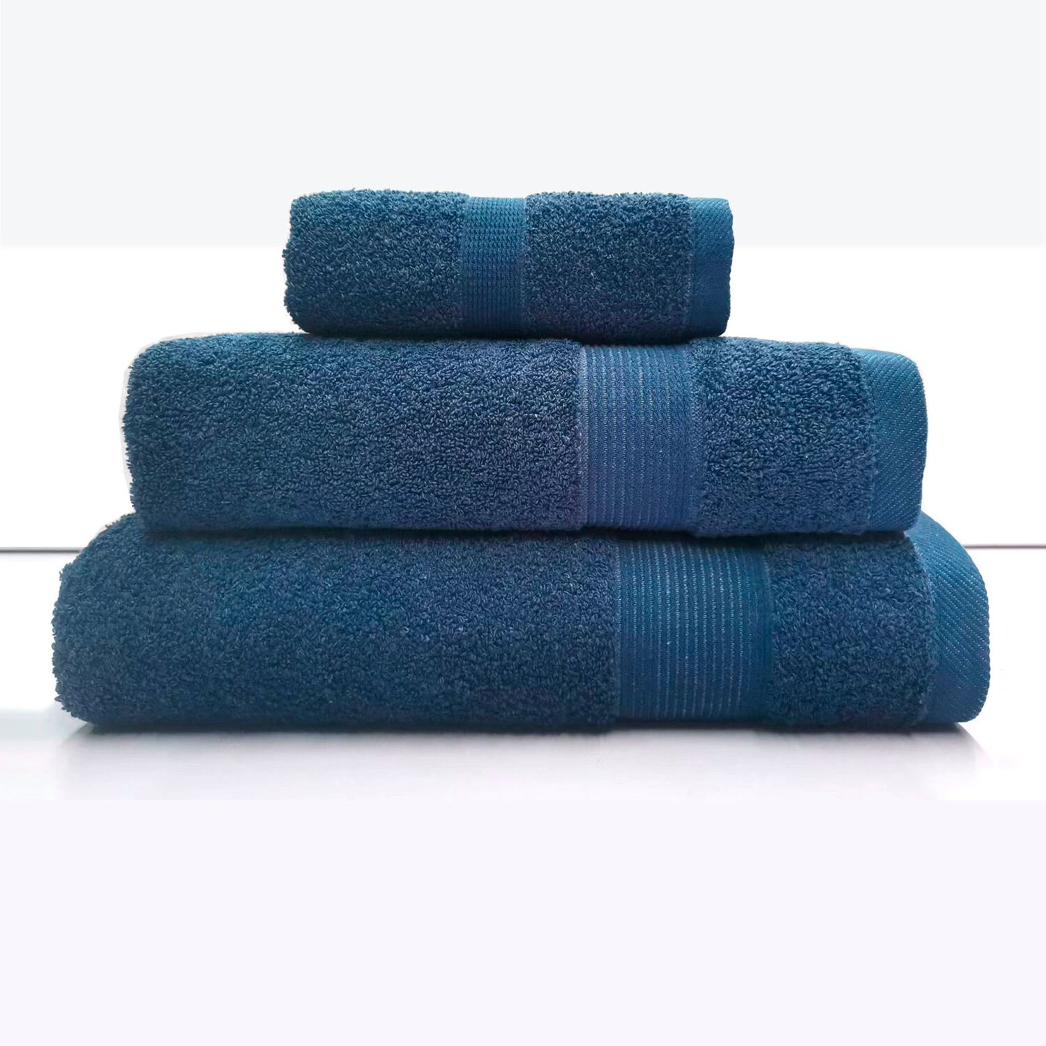 Juego Toalla Andes 3 Piezas Lisa Azul image number 0.0