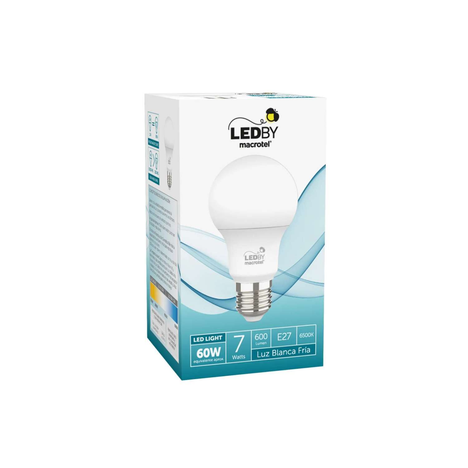 Ampolleta Led E27 Luz Fr&iacute;a 6500k 7w - Macrotel image number 0.0