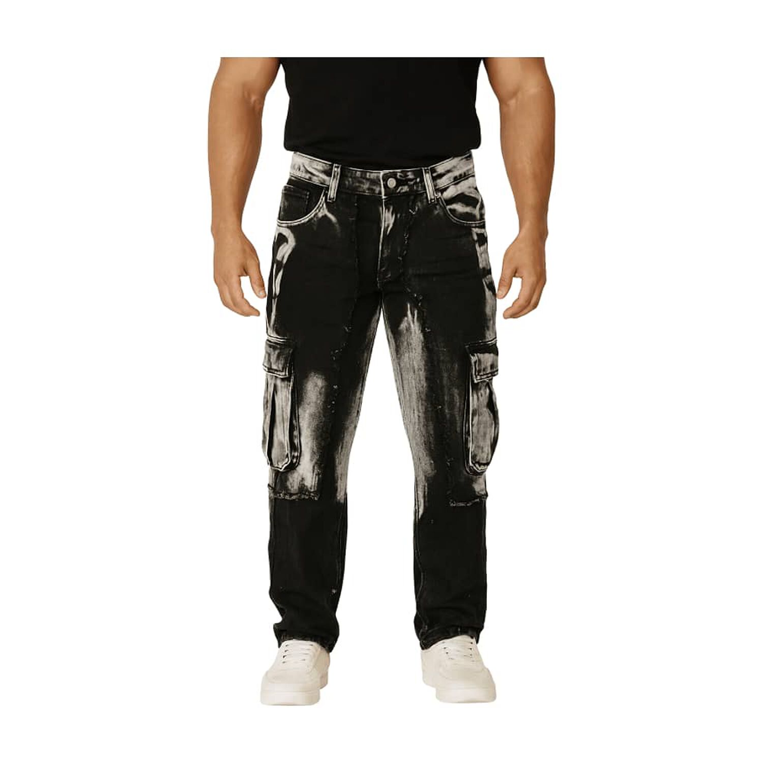 Pantalon Cargo Acid Wash Hombre Spain image number 1.0