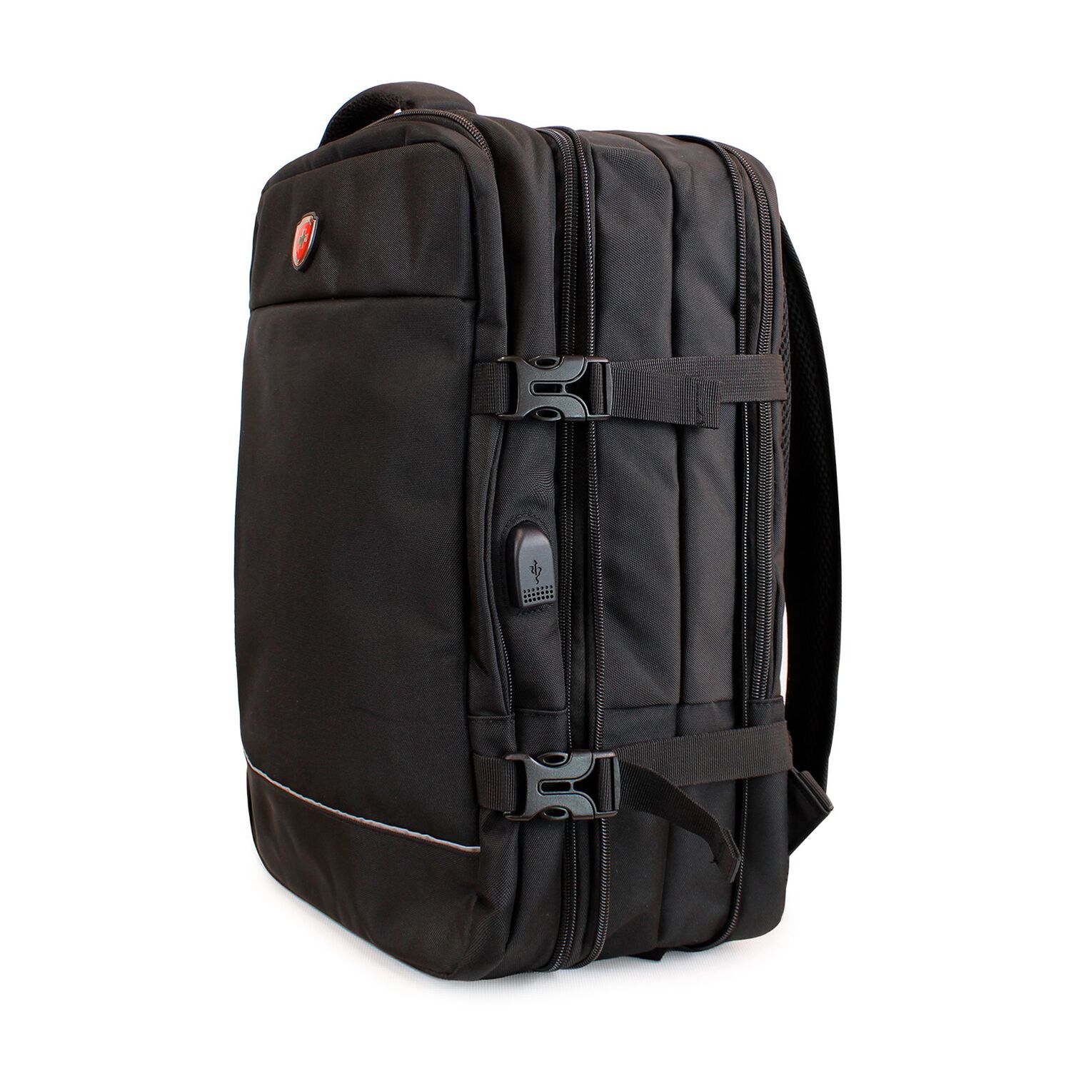 Mochila De Viaje Viral Plus Tipo Maleta Con Usb Swiss Bag Negra image number 1.0