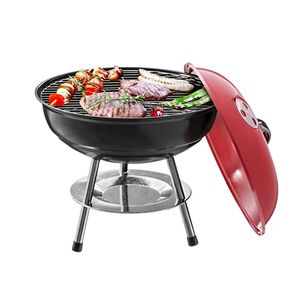 Parrilla Asado Carbón Redonda 36 Cm Roja