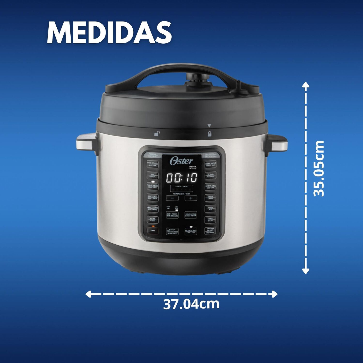 Oster Multiolla, Turbo, 7.5 L De Capacidad, 14 Funciones Recubrimiento Oster Diamondforce, Ckstpcect75df image number 2.0
