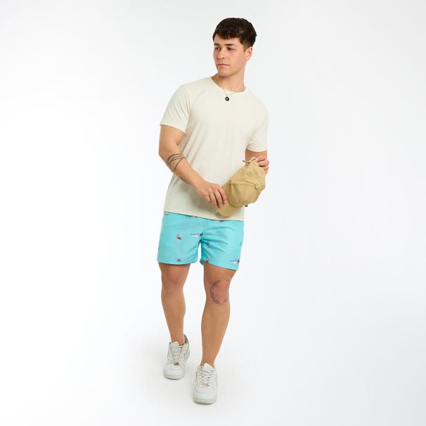 Polera Estampada Manga Corta Cuello Redondo Hombre Skuad