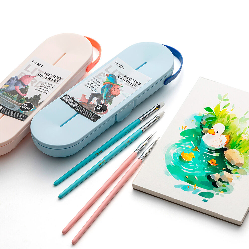 Himi Set De 8 Pinceles Multiforma Rosado image number 5.0