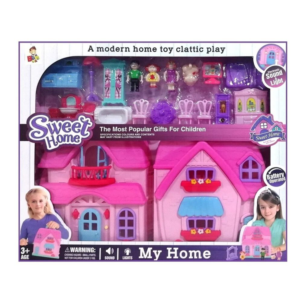 Juguete Casa De Mu&ntilde;ecas Con Accesorios Luz Sonido Infantil image number 6.0