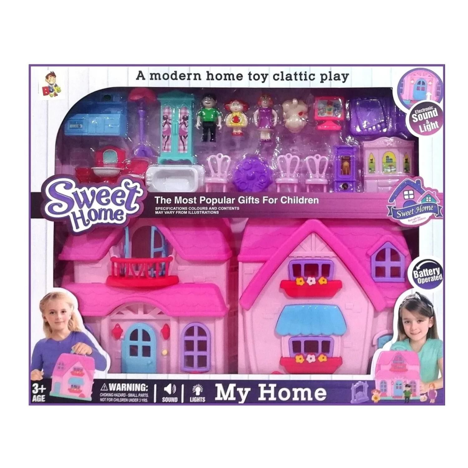 Juguete Casa De Mu&ntilde;ecas Con Accesorios Luz Sonido Infantil image number 6.0