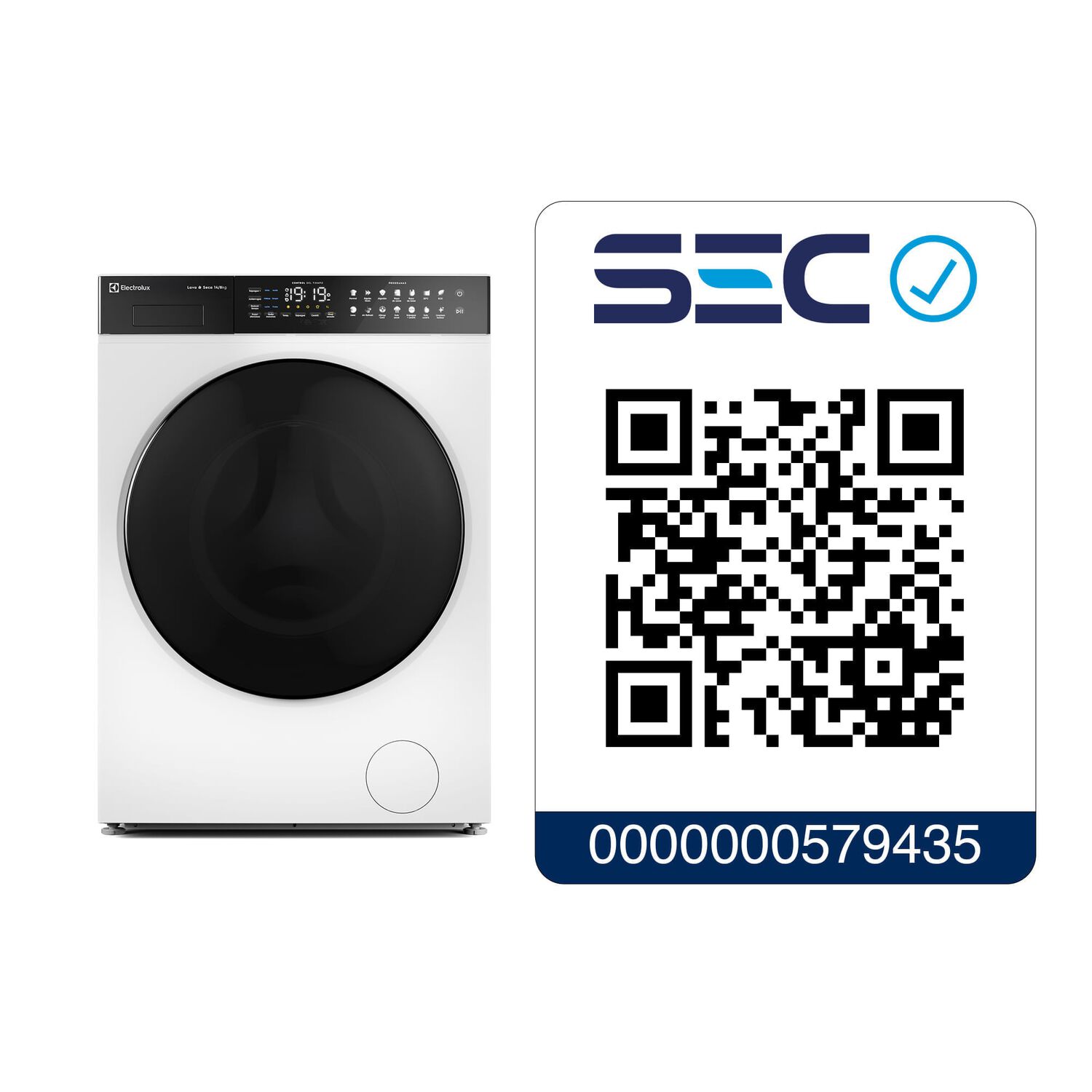 Lavadora Secadora 14/8 Kg Carga Frontal Inverter Eflwd12w image number 16.0