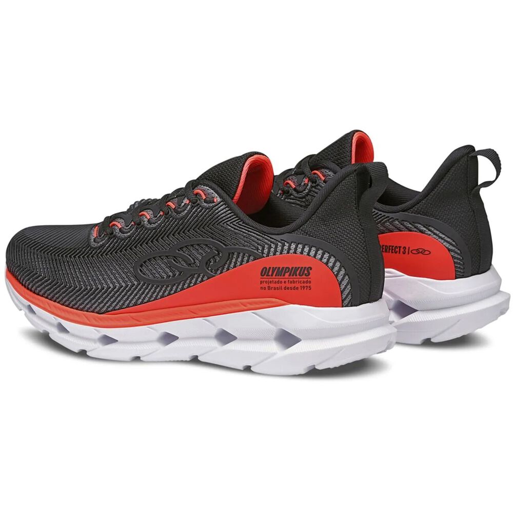 Zapatilla Hombre Perfect 3 Negro/naranjo Olympikus image number 4.0