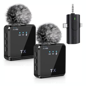 Micr&oacute;fono Inal&aacute;mbrico F11 3x1 Para Iphone Android Y C&aacute;mara Profesional