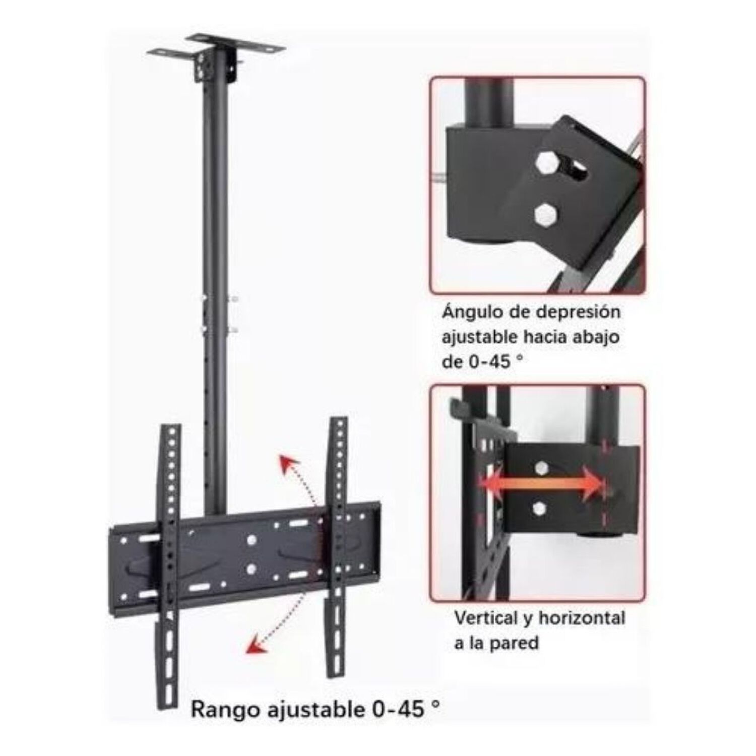 Soporte Tv Techo O Pared Ajustable Base 32 A 85 Plg image number 4.0