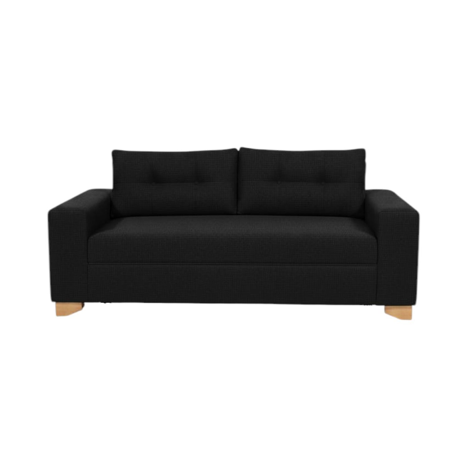Sofa Paris Tres Cuerpos Lino Negro image number 0.0