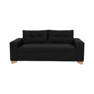 Sofa Paris Tres Cuerpos Lino Negro