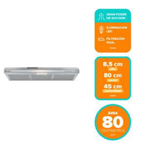 Campana De Cocina Extractora 80cm Gran Poder Succi&oacute;n Dm8ss