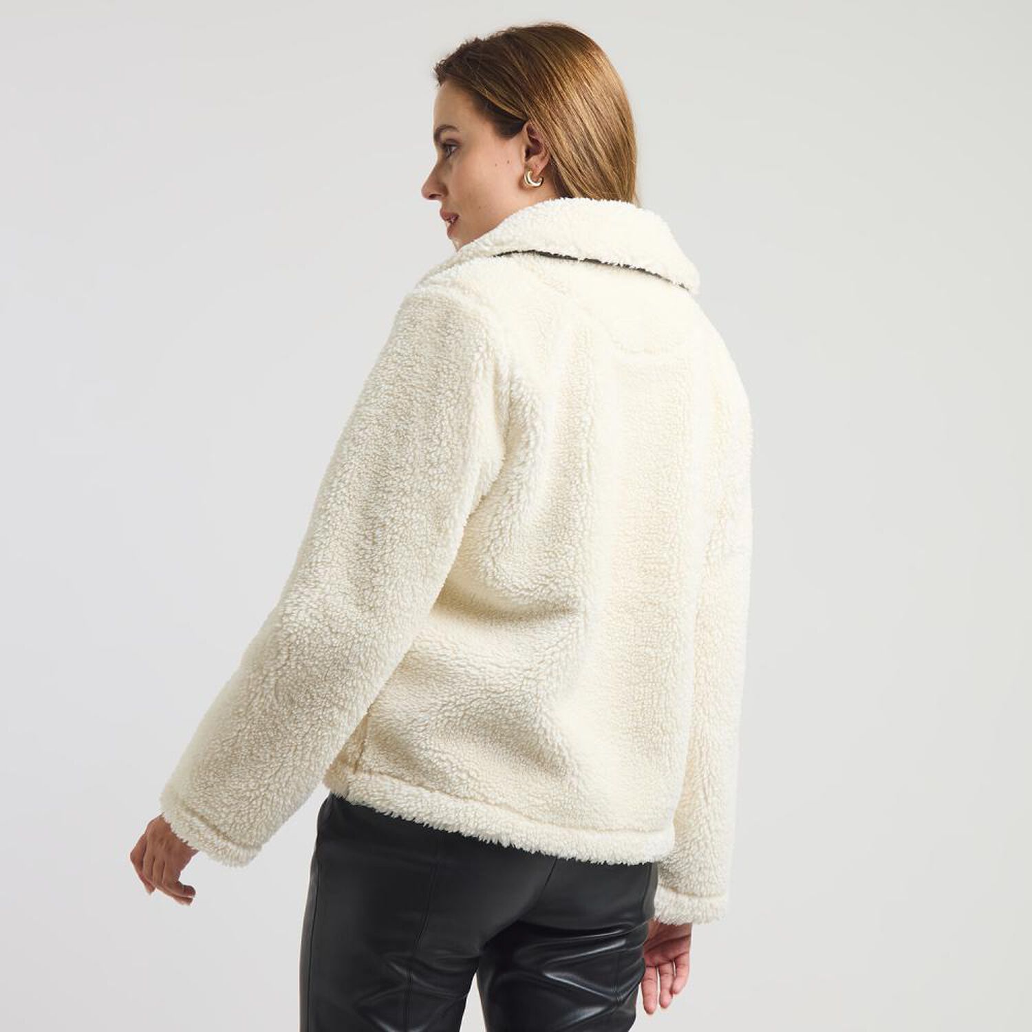 Chaqueta Montgomery Sherpa Cuello Camisero Mujer Kimera image number 3.0