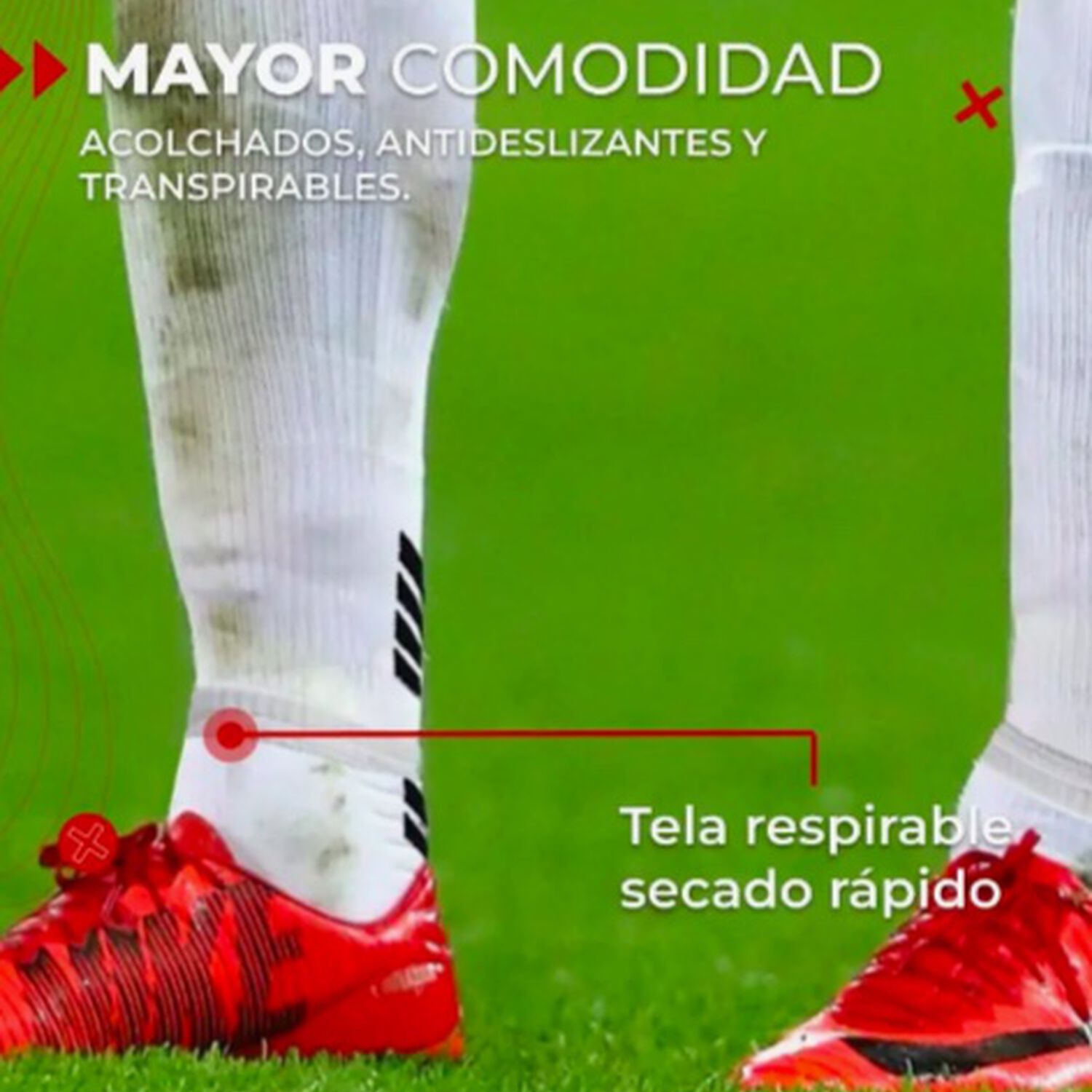 Medias Futbol Antideslizante Azul image number 1.0