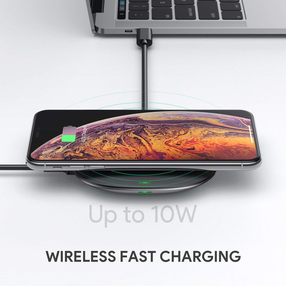 Aukey Hub 5 En 1 Usb-c Con Carga Inalámbrica Negro - Cb-c70 image number 4.0