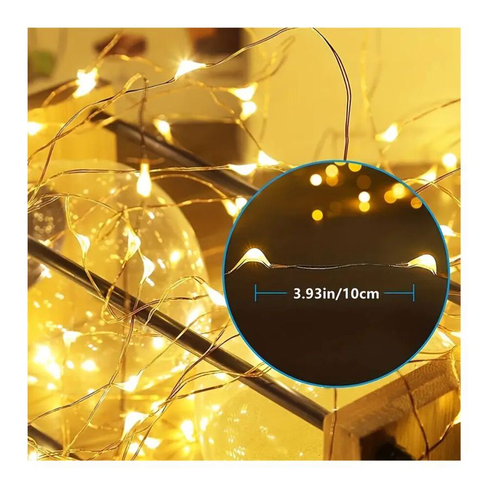 Guirnalda Luces Exteriores Led 10 Metros Con Panel Solar image number 5.0