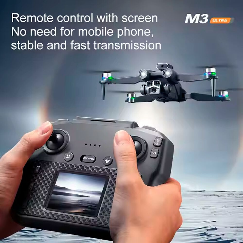 Dron M3 Ultra Con Control Remoto Y Pantalla Luz Rgb image number 2.0