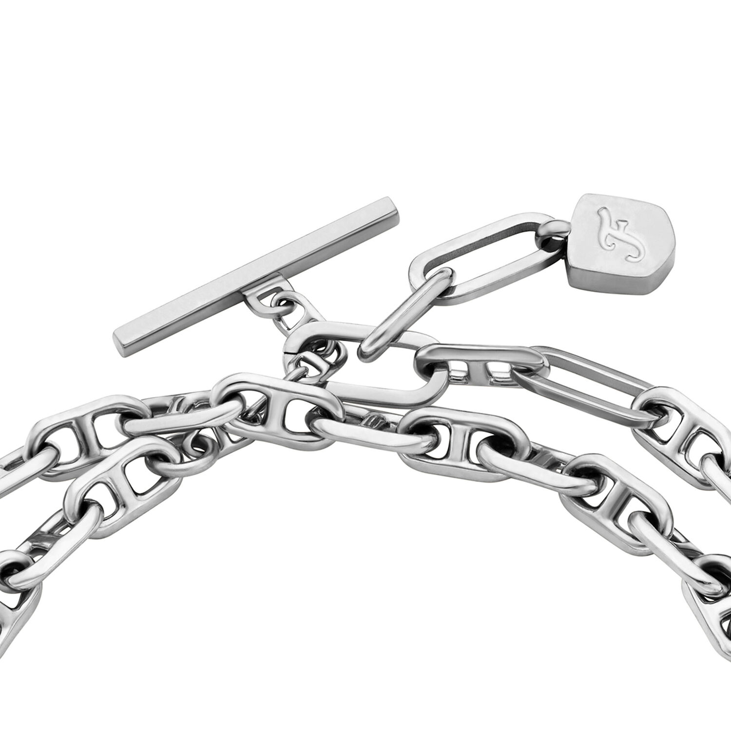 Pulsera Doble Fossil Ja7245040 Plateado Mujer image number 2.0