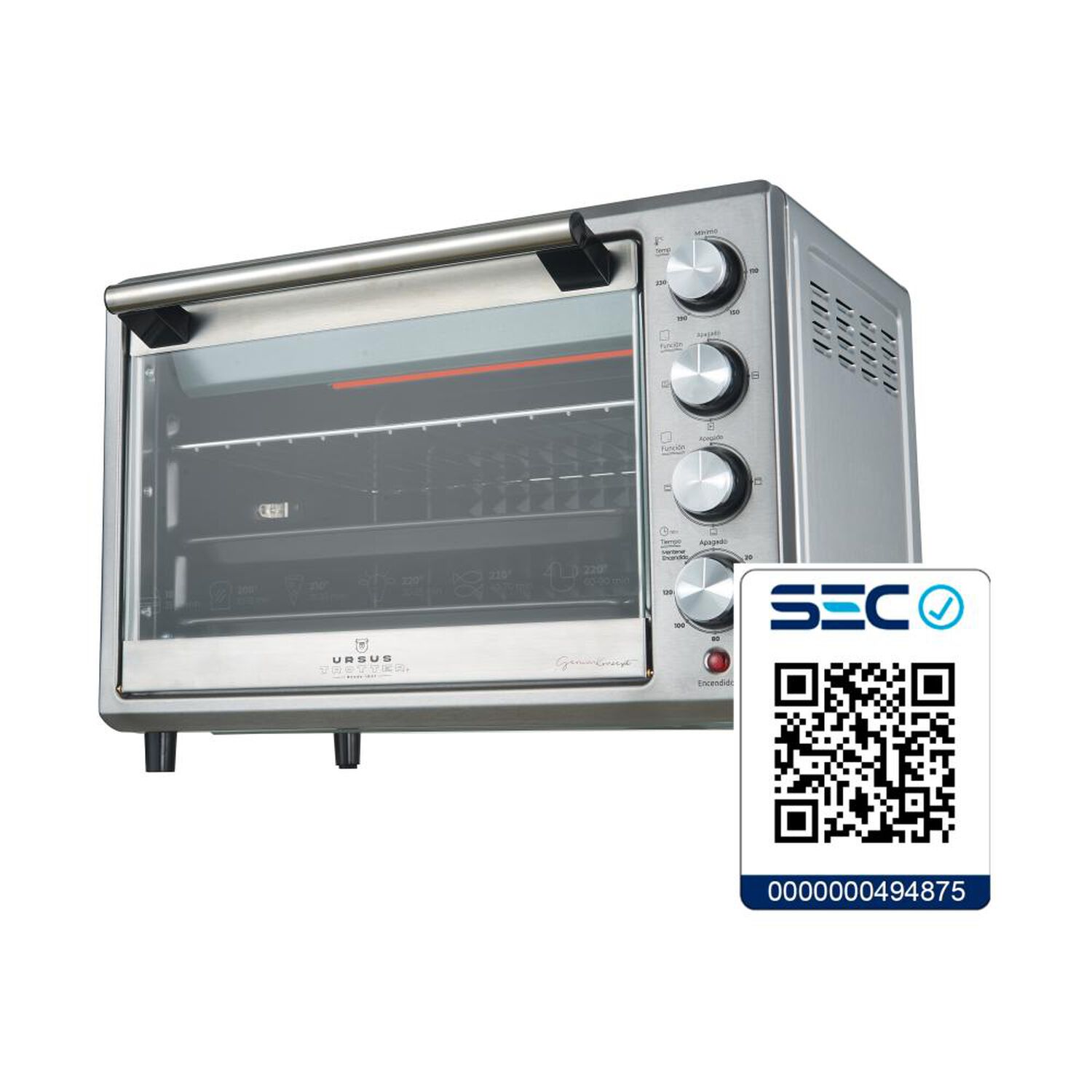 Horno El&eacute;ctrico Ursus Trotter UT-Backofen Pro-i 38l / 38 Litros / 1500W image number 6.0