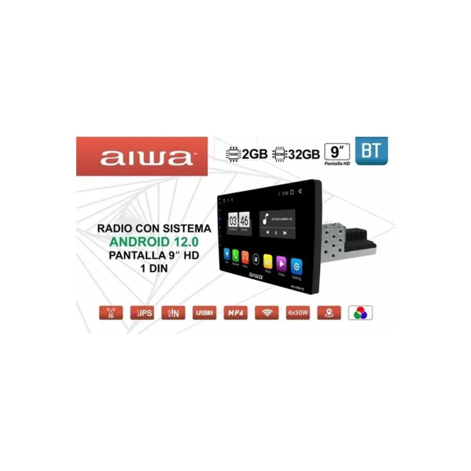 Radio Pantalla Android Para Automovil 9" Hd Wifi Aw-a709 Aiwa image number 2.0