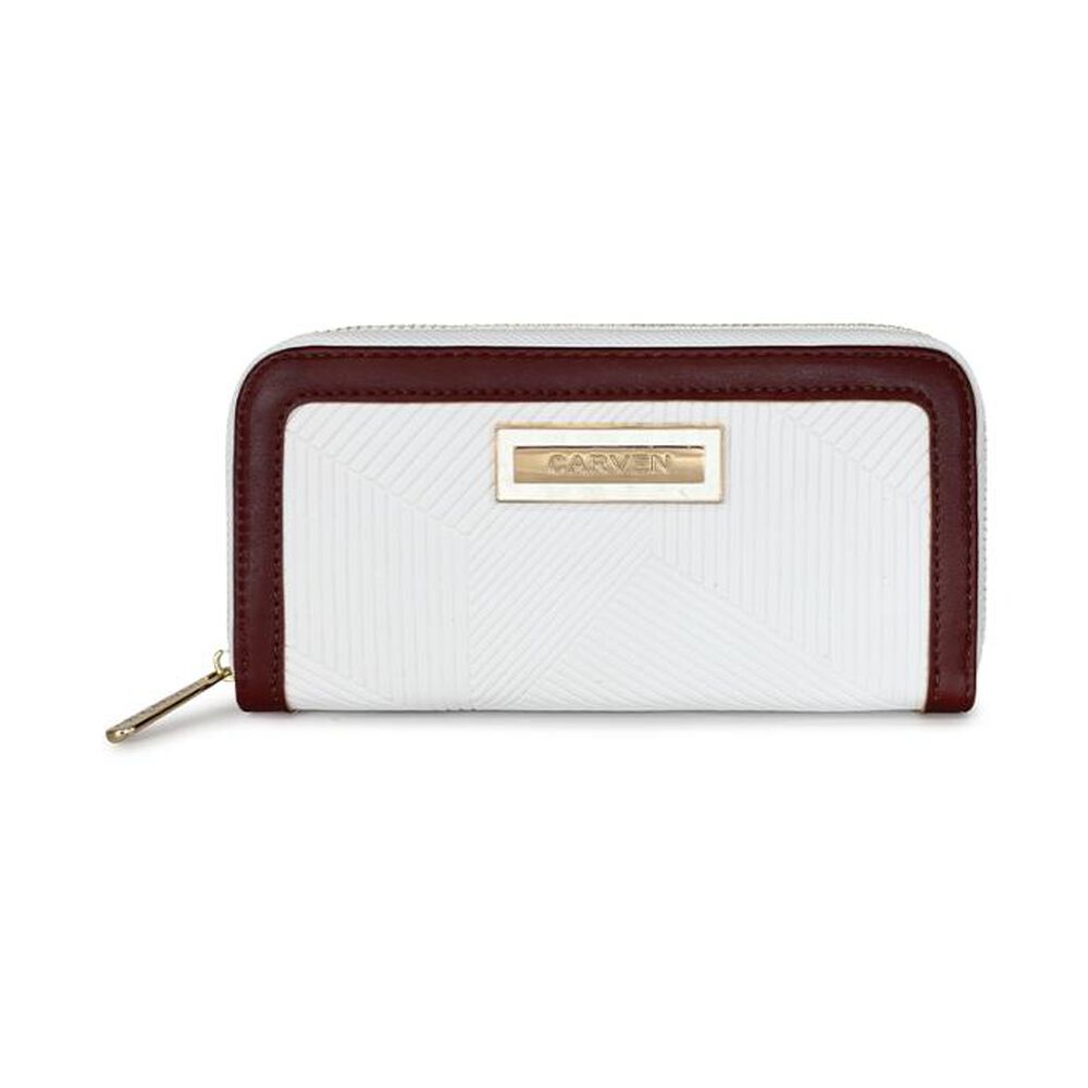 Billetera Mujer Greta Blanca Y Burdeo Carven Paris image number 4.0