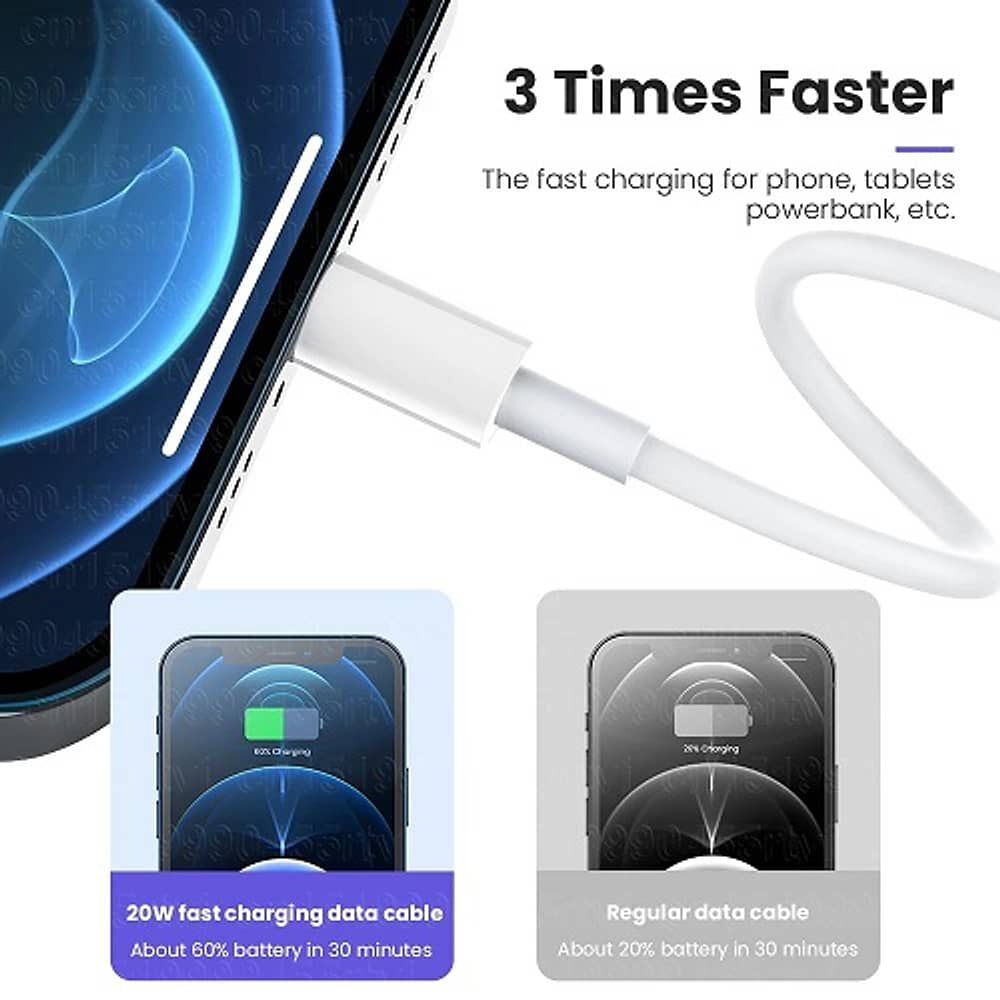 Cable Carga R&aacute;pida 20 W Celular 2.1 A Tipo C A Ligthing Para Ios Y Iphone image number 5.0