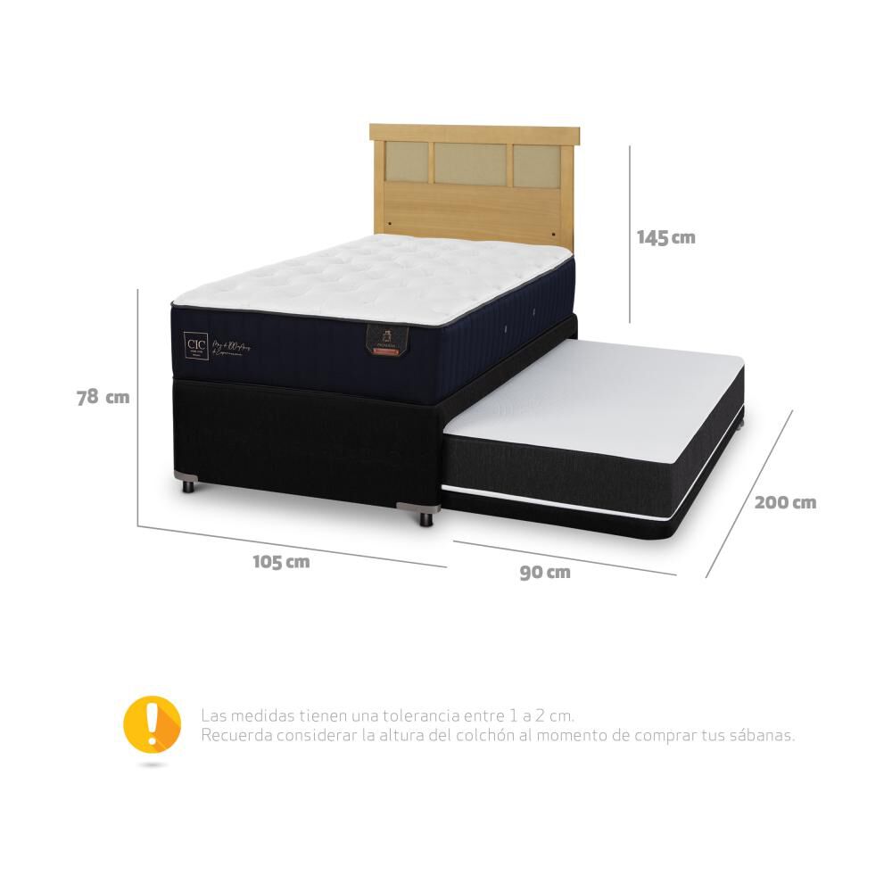 Cama Nido Cic Divan / 1.5 Plazas / Base Funcional + Respaldo image number 2.0