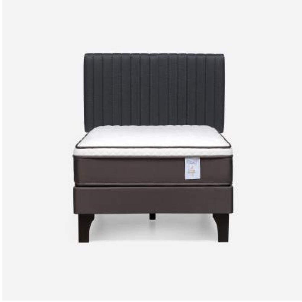 Cama Europea Rosen New Style 4 Plus / 1.5 Plazas / Base Normal + Respaldo Lucio image number 6.0