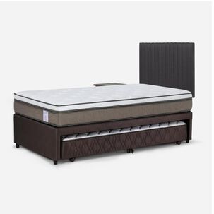 Cama Nido Rosen New Style 6 / 1.5 Plazas / Base Normal + Set De Maderas