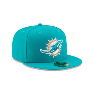 Gorra 59fifty Miami Dolphins Nfl Clásicos Turquesa