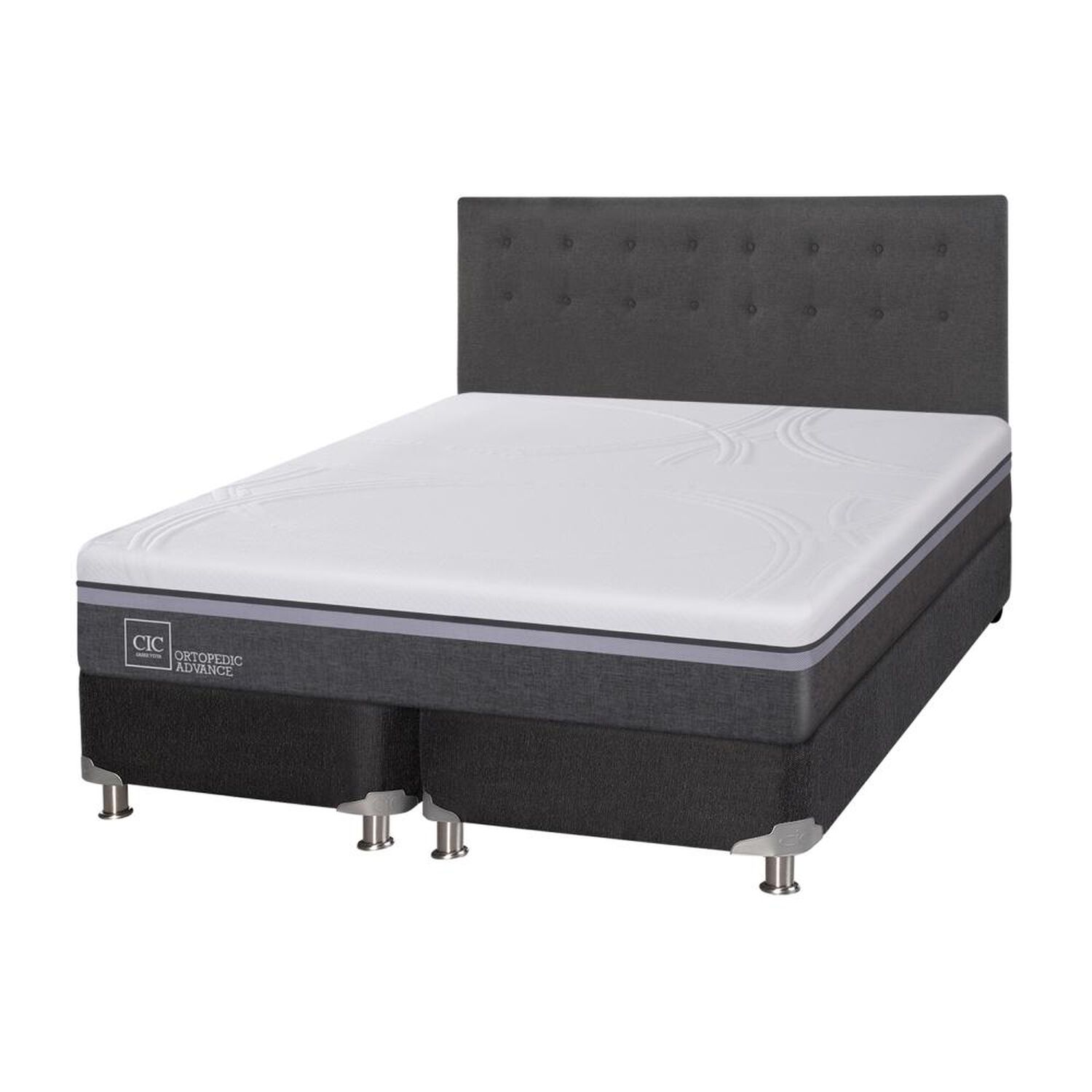 Box Spring Cic Ortopedic / King / Base Dividida + Respaldo image number 1.0