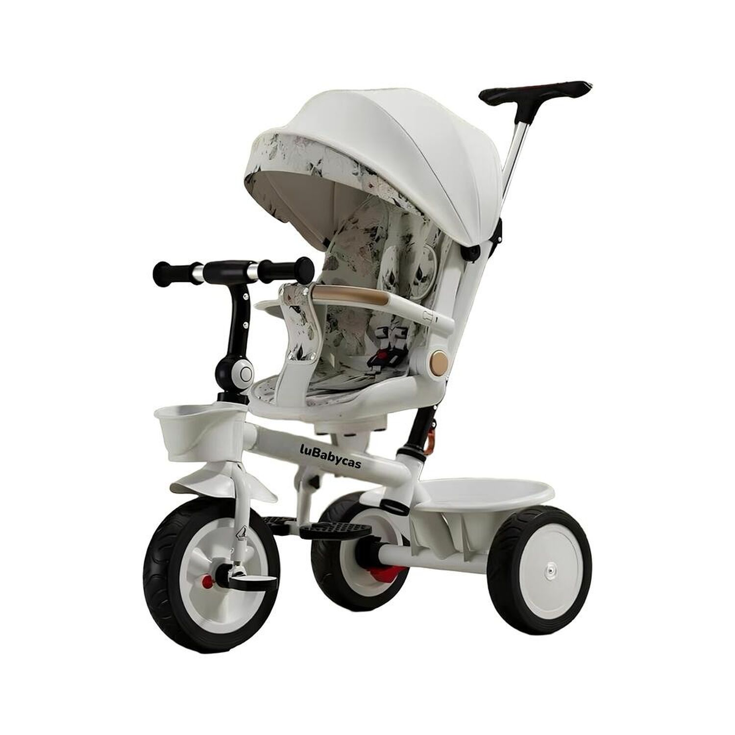 Triciclo Lubabycas 360&deg; Multiposiciones Con Mesita Blanco image number 8.0